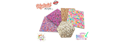 Tutorial : Textured Chunky Glitter Hybrid Acrylic Sheet | Preparation and Laser Cutting Procedure