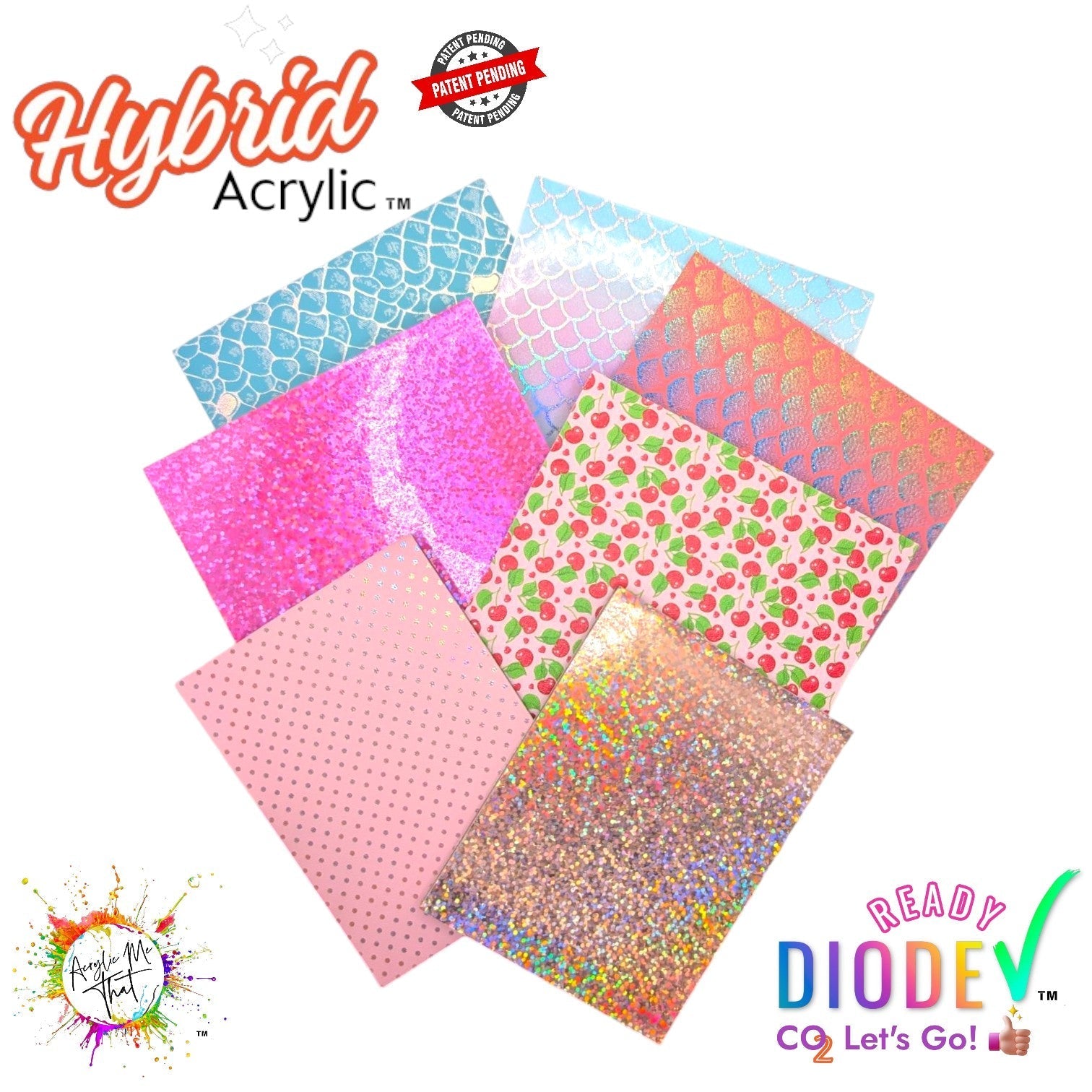 Hybrid Acrylic is the best diode laser material. AcrylicMeThat CO2 Acrylic Sheets for laser cutting machines.