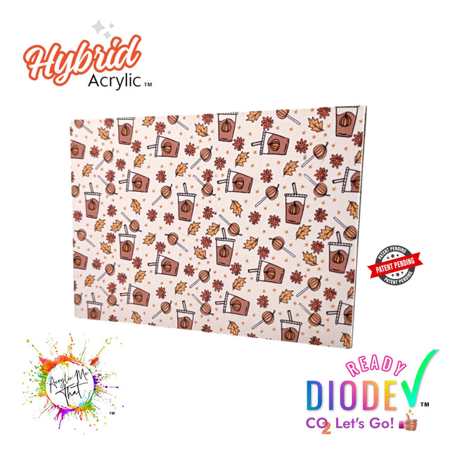 Pumpkin Spice Pattern Hybrid Acrylic | CO2 and Diode Laser Acrylic Sheets
