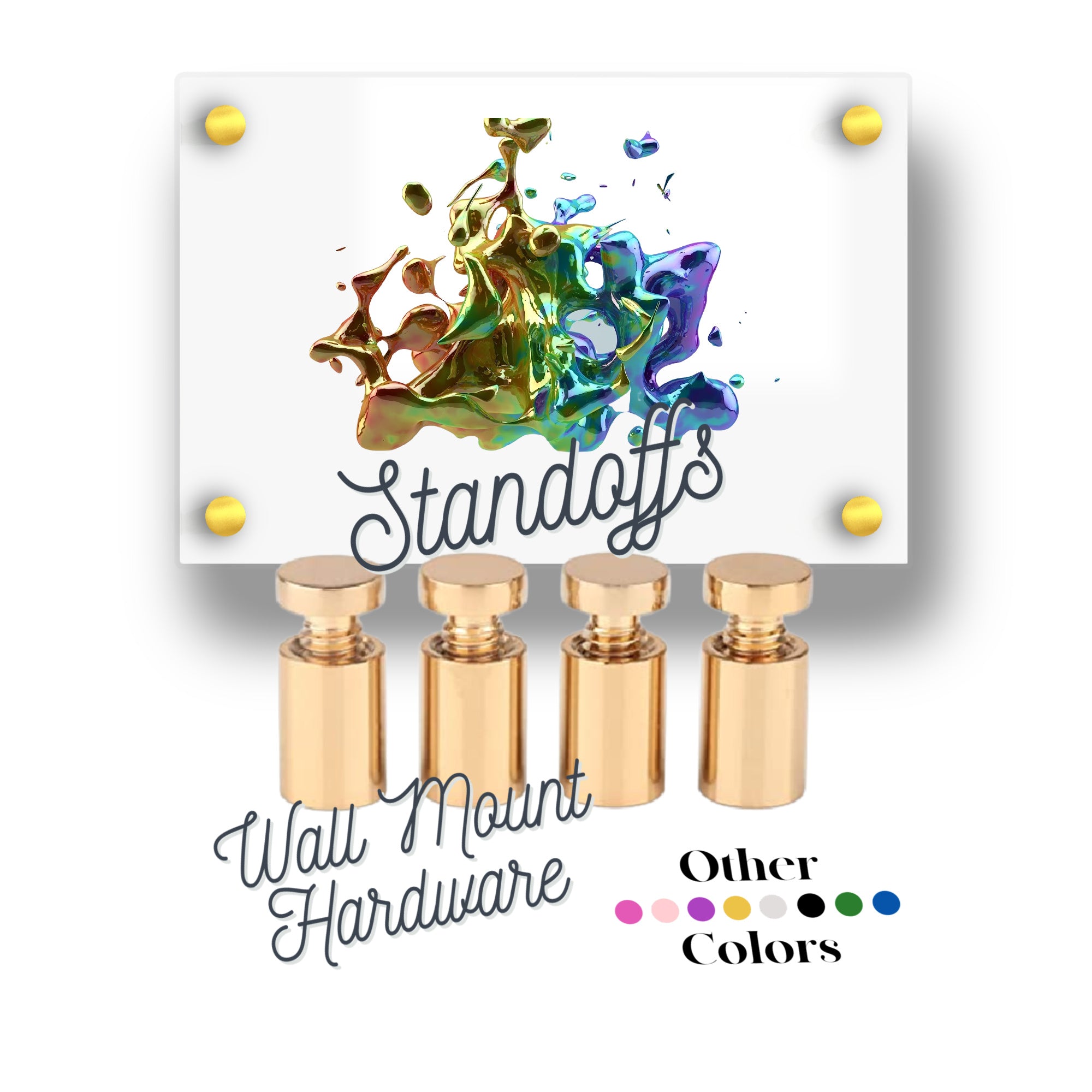 Statement Gold Standoff AcrylicMeThat