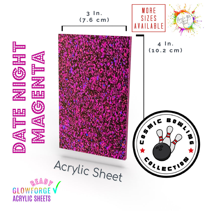 Coloring acrylic sheets for crafts, featuring a vibrant glitter finish.