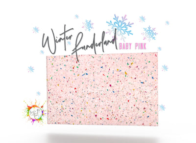New Acrylic Sheet Arrival! Welcome our Pastel Pink Glitter Confetti Winter Funderland Acrylic Sheets, great for laser cutting and CNC machines!