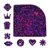 1/8 in plexiglass with pink magenta glitter, perfect for laser cutting and crafts.