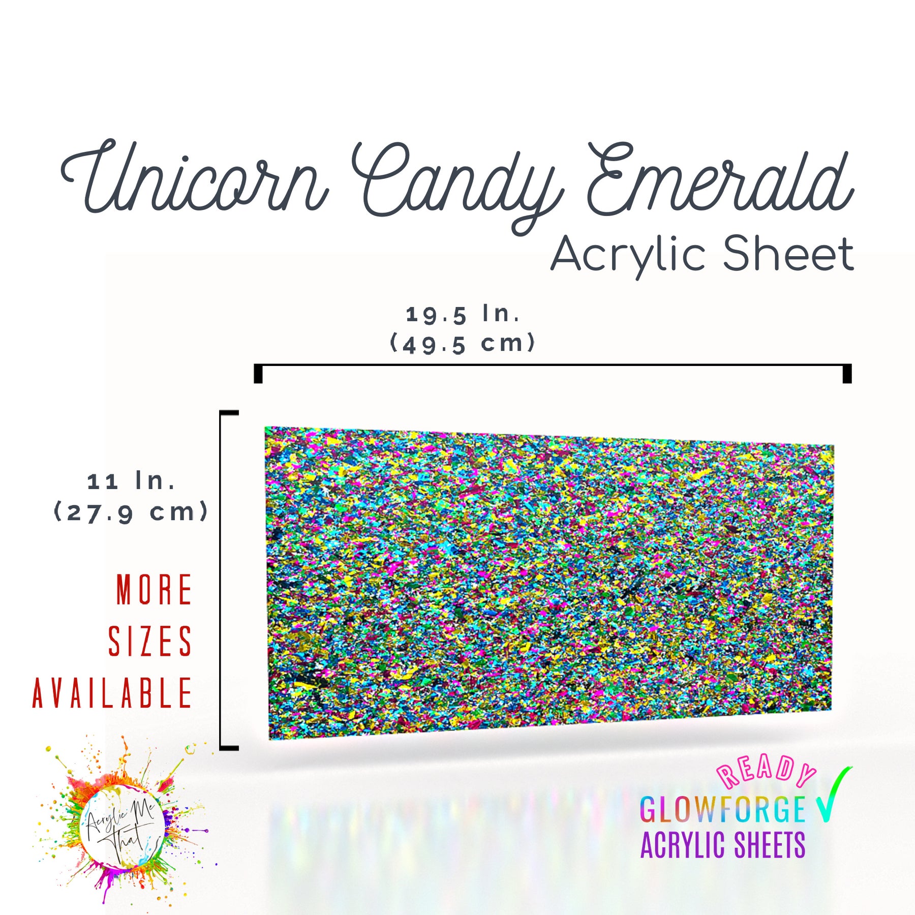 Acrylic Sheet  Green Glitter - Mobile