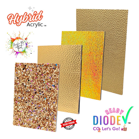 Sample 5 Pack Guilded Age Hybrid Acrylic Bundle | Diode and CO2 Laser Acrylic Sheets *LIMITED EDITION*