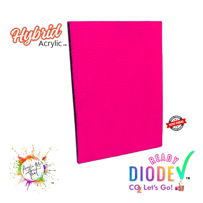 Hot Pink Colored Textured Lychee Hybrid Acrylic | CO2 and Diode Laser Acrylic Sheets