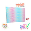 Iridescent Mermaid Pattern Pink and Teal Hybrid Acrylic | CO2 and Diode Laser Acrylic Sheets