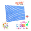 Blue and White Polka Dot Pattern Hybrid Acrylic | CO2 and Diode Laser Acrylic Sheets