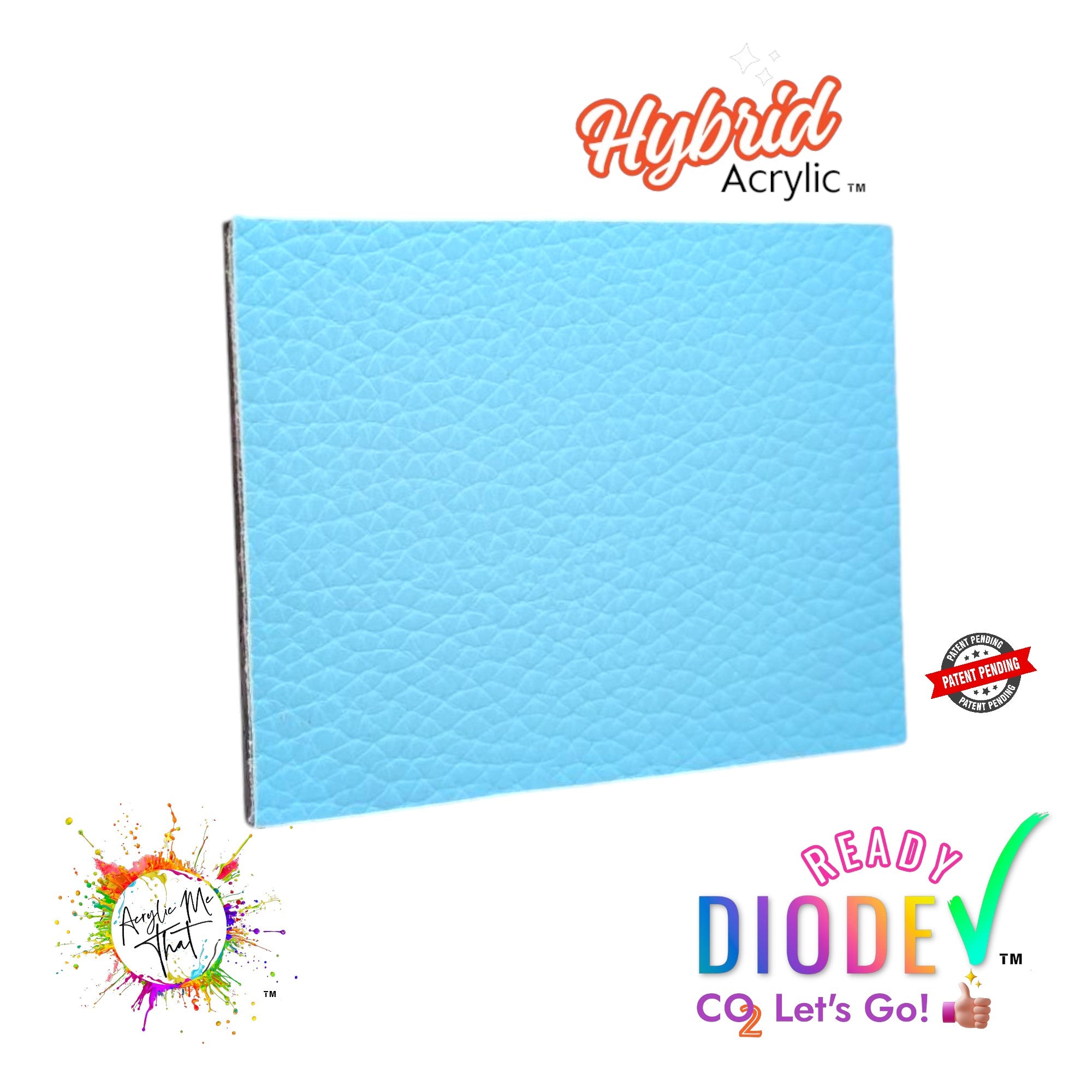 Baby Blue Lychee Texture Hybrid Acrylic | CO2 and Diode Laser Acrylic Sheets