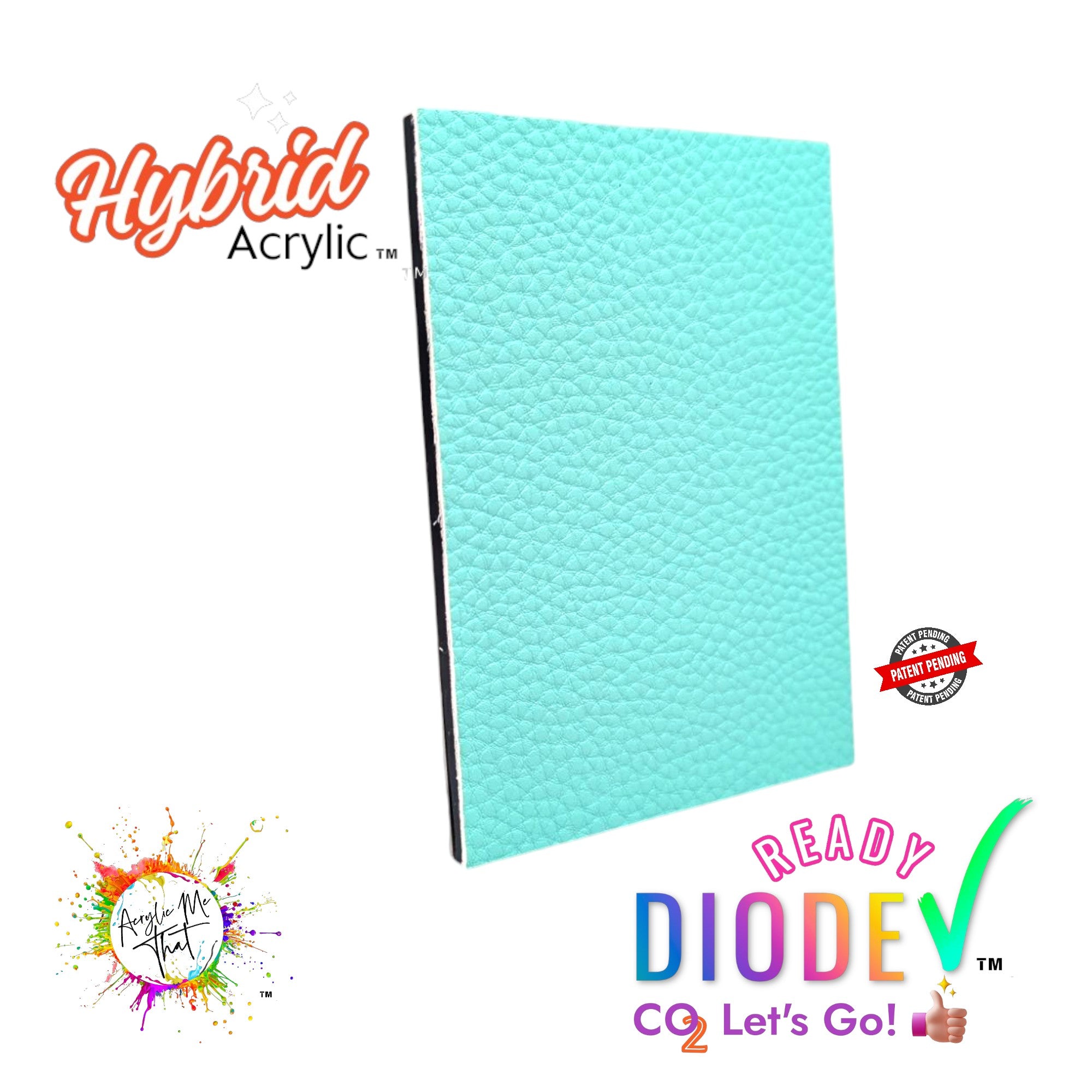 Teal Lychee Pattern Texture Hybrid Acrylic | CO2 and Diode Laser Acrylic Sheets