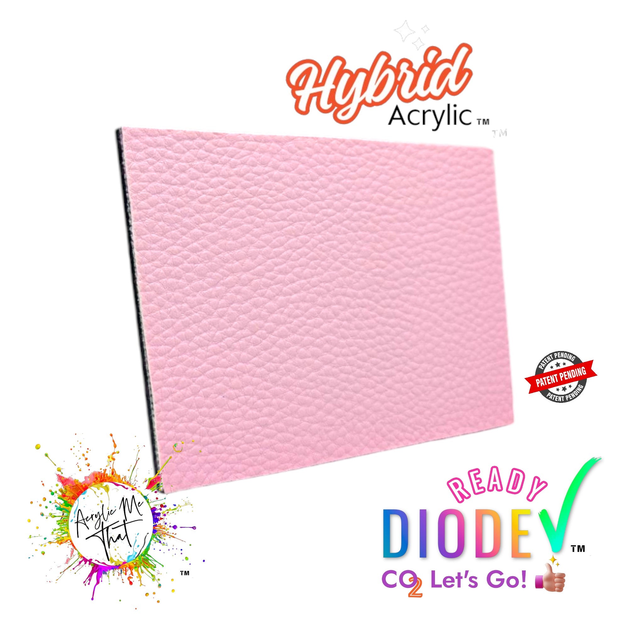 Pink Lychee Pattern Texture Hybrid Acrylic | CO2 and Diode Laser Acrylic Sheets