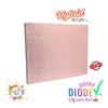 Rose Gold Iridescent Lychee Faux Leather Textured Hybrid Acrylic Sheet | Diode Acrylic Sheet