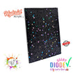Smooth Black Micro Glitter and Iridescent Stars Hybrid Acrylic Sheet | Diode Acrylic Sheet