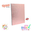 Rose Gold Iridescent Lychee Faux Leather Textured Hybrid Acrylic Sheet | Diode Acrylic Sheet