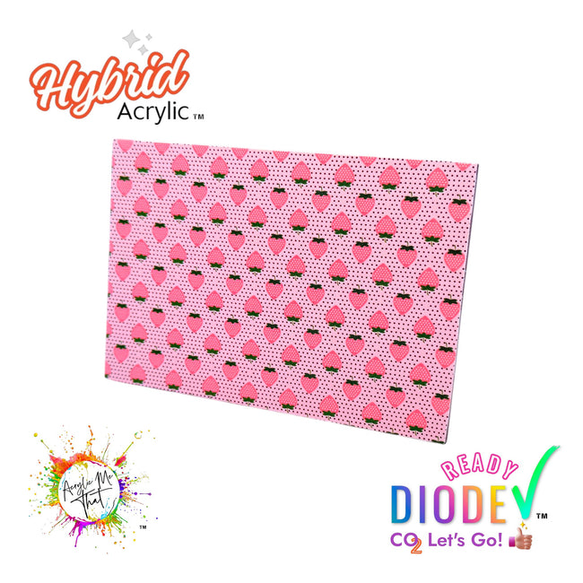 Strawberry Fields Pattern Hybrid Acrylic | CO2 and Diode Laser Acrylic Sheets