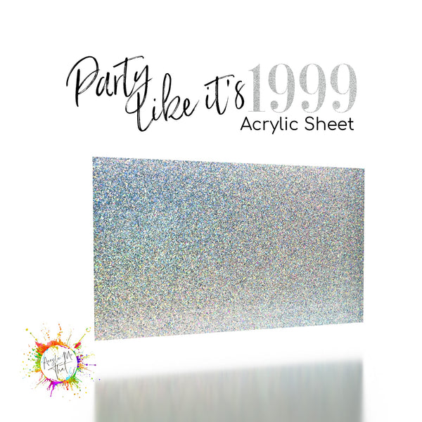 Copper Holographic Glitter Acrylic Sheet - 300x200x3mm