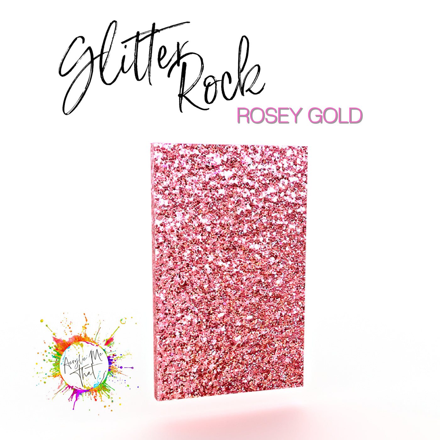Rose Gold Chunky Glitter Acrylic 3mm sheet plexiglass for laser machine cutting material