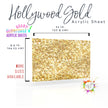 Laserable glitter acrylic sheet with vibrant gold sparkles.