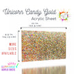 Chunky glitter acrylic sheet for laser cutting and engraving.