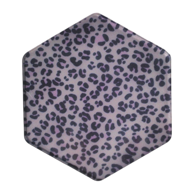 Acrylic sheet for wall decor featuring a bold leopard pattern.