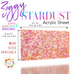 Pink fluorescent acrylic sheet with a glitter finish, perfect for eye-catching designs.