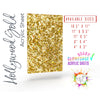 Translucent glitter acrylic sheet with gold confetti, ideal for artistic and custom projects.