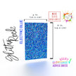 Glittery plexiglass sheet for custom decor and craft projects made with laser cutting and engraving machines.