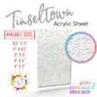 Tinseltown glitter acrylic sheet for laser cutting - ideal for creative acrillic projects.