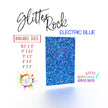 Blue glitter plexiglass shining sheet, ideal for creative projects and laser cut shapes.