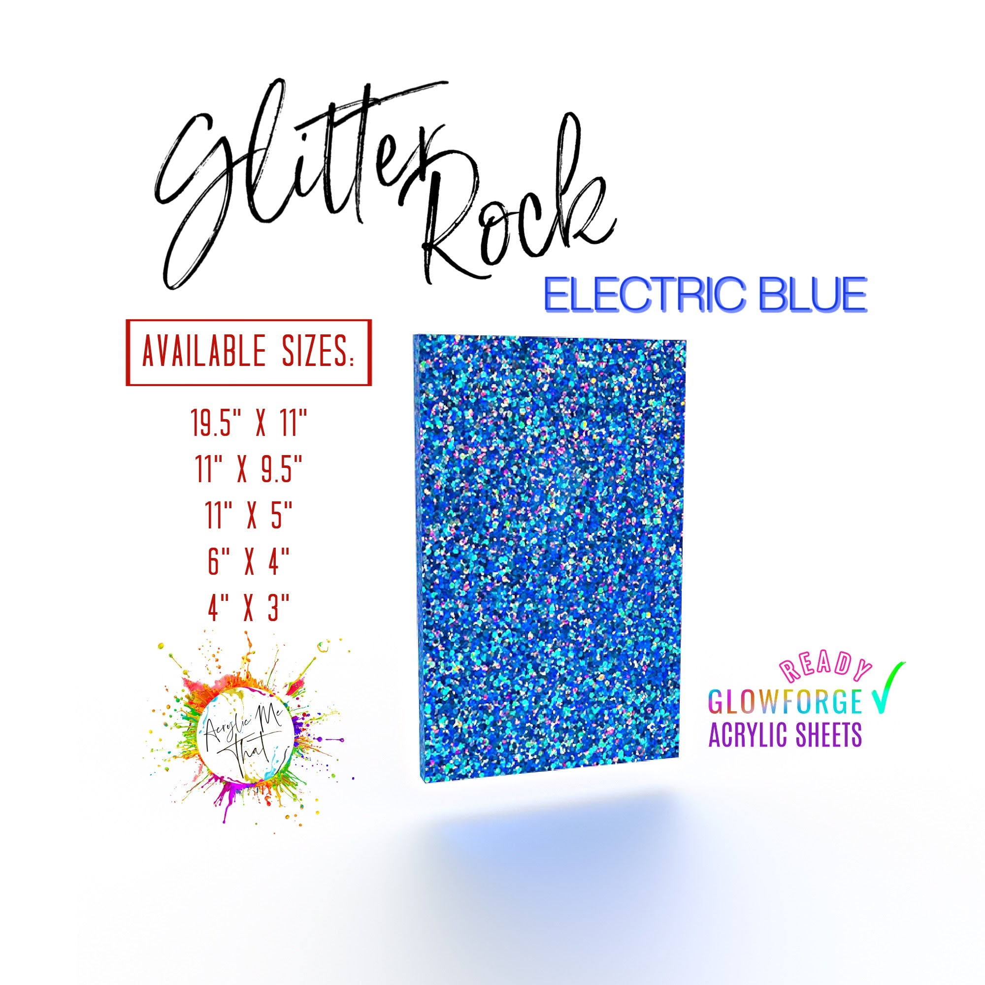 Blue glitter plexiglass shining sheet, ideal for creative projects and laser cut shapes.