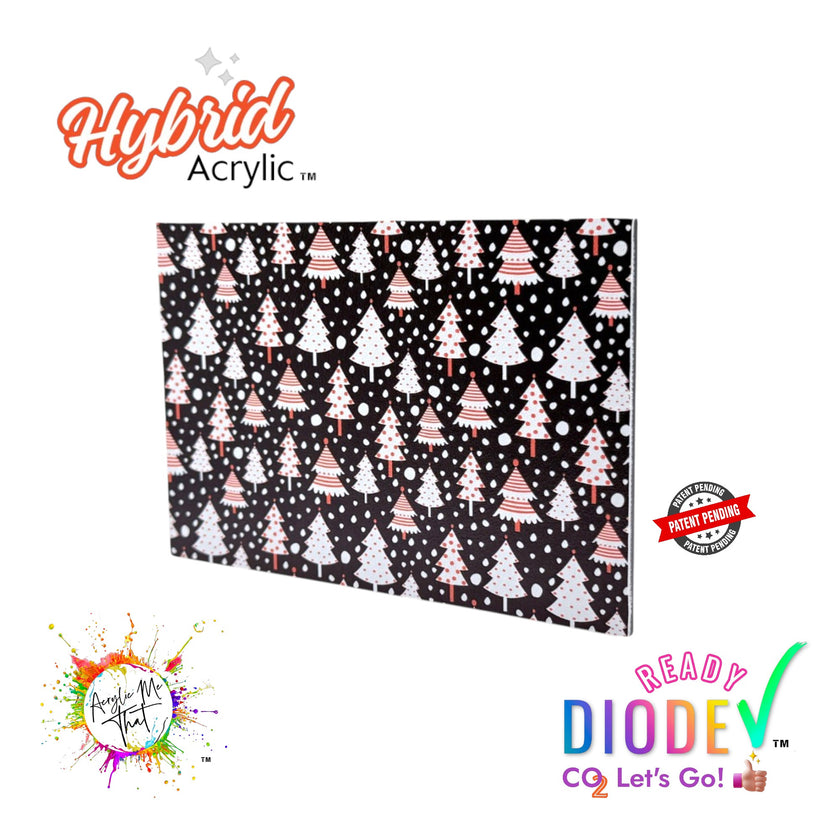 Christmas Trees Pattern Hybrid Acrylic | CO2 and Diode Laser Acrylic Sheets