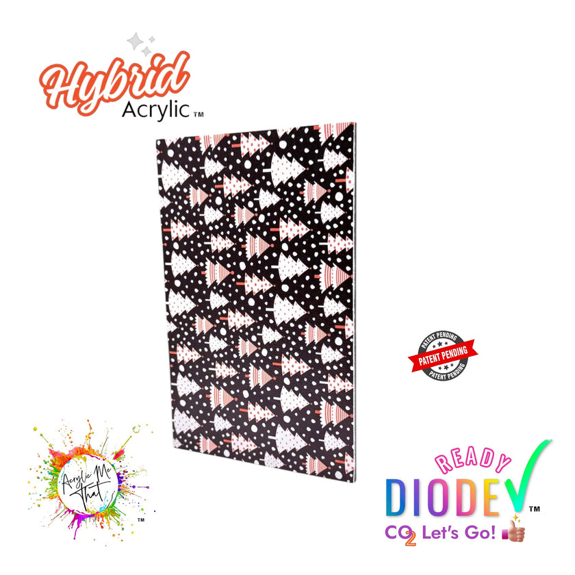 Christmas Trees Pattern Hybrid Acrylic | CO2 and Diode Laser Acrylic Sheets