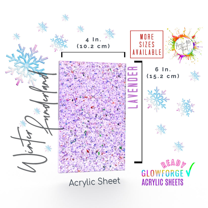 Purple pastel glitter acrylic sheets, ideal for light, elegant crafting.