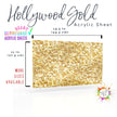 Gold transparent glitter acrylic sheet for laser cutting and plastic engraving.