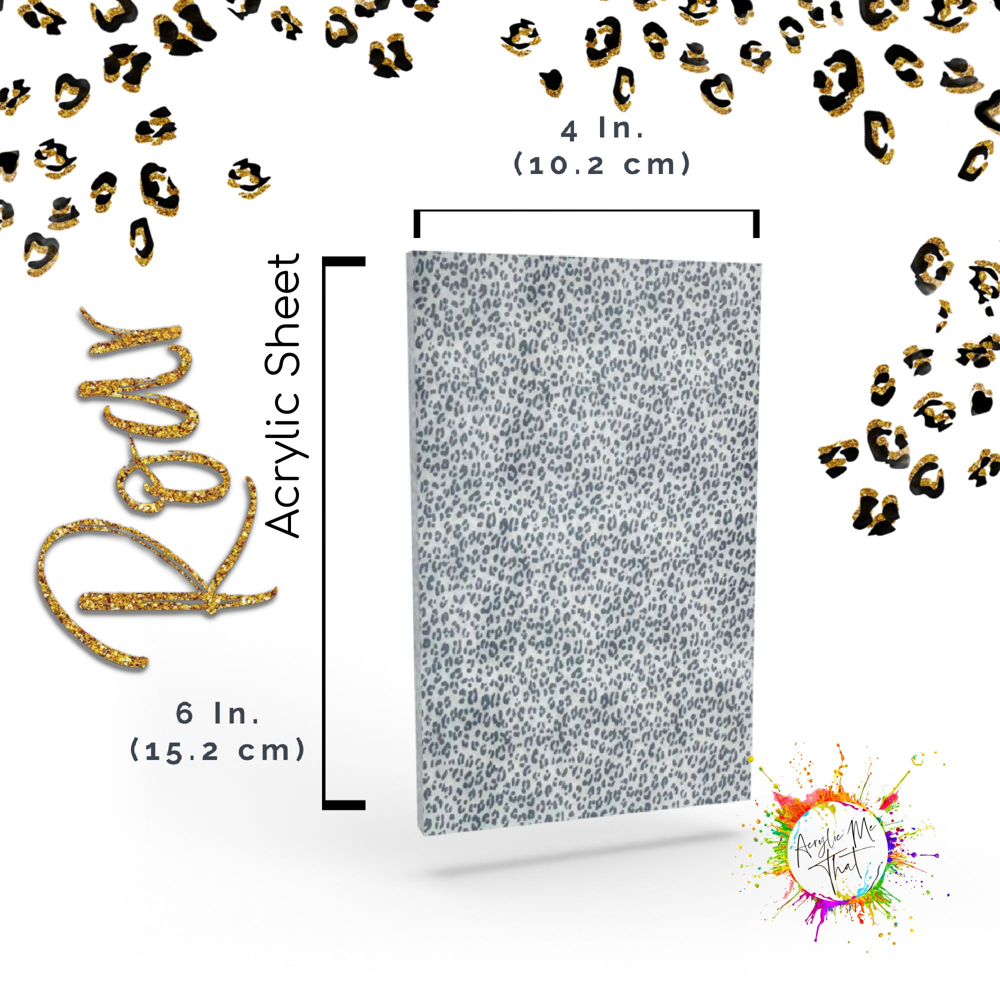 Plexiglass laser material with a bold animal print pattern.