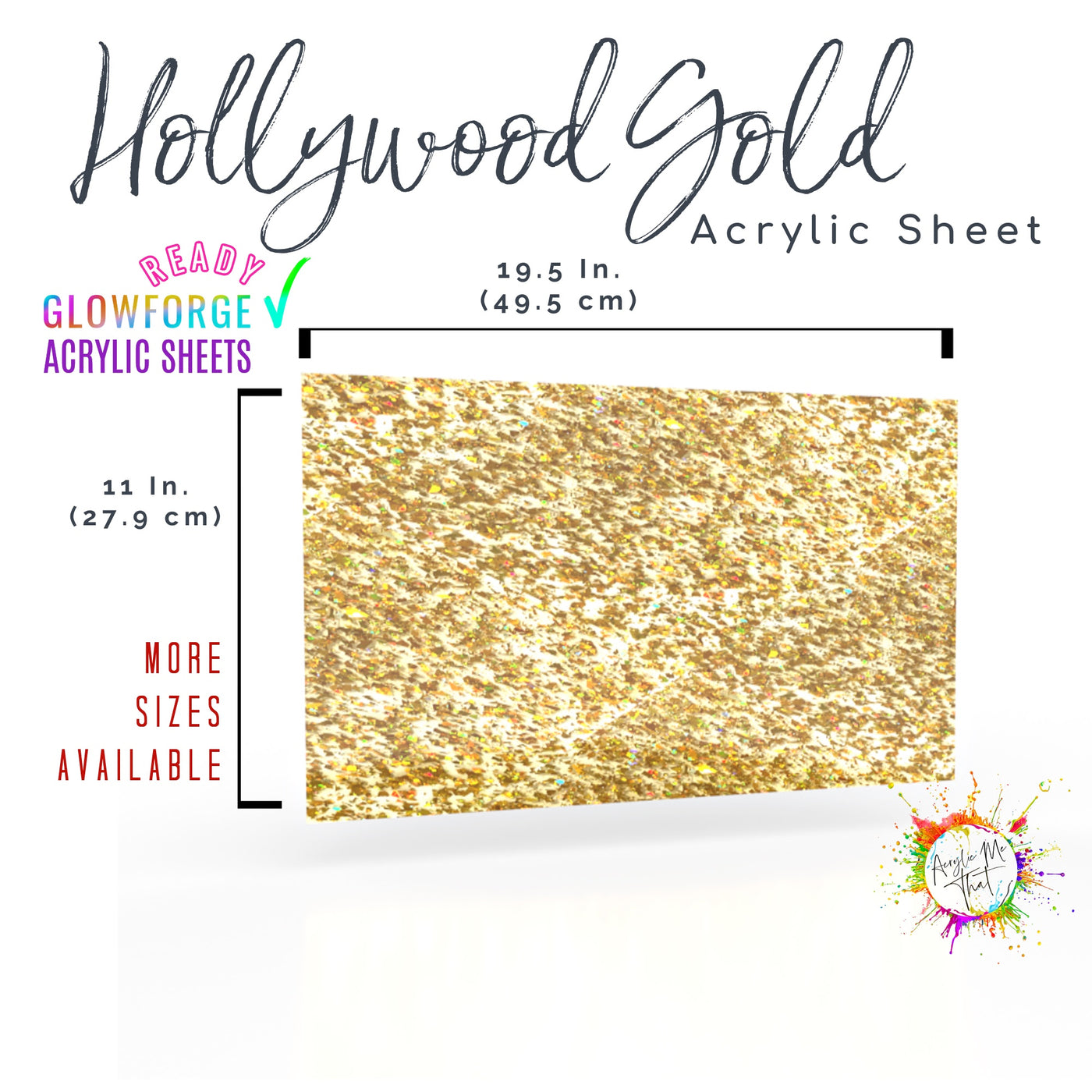 Glitter Acrylic Sheets, Sample Sizes