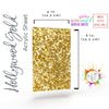 Gold sparkling acrylic sheet with glitter, ideal plexiglass plastic board for bold and creative projects.