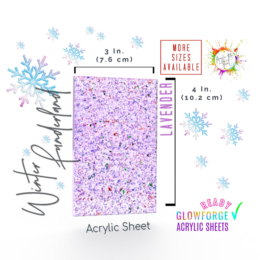 Purple tinted plexiglass sheets with glitter, perfect for custom, decorative pieces.