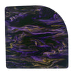 Shiny black acrylic sheet with metallic gold swirl pattern, ideal for custom decor.