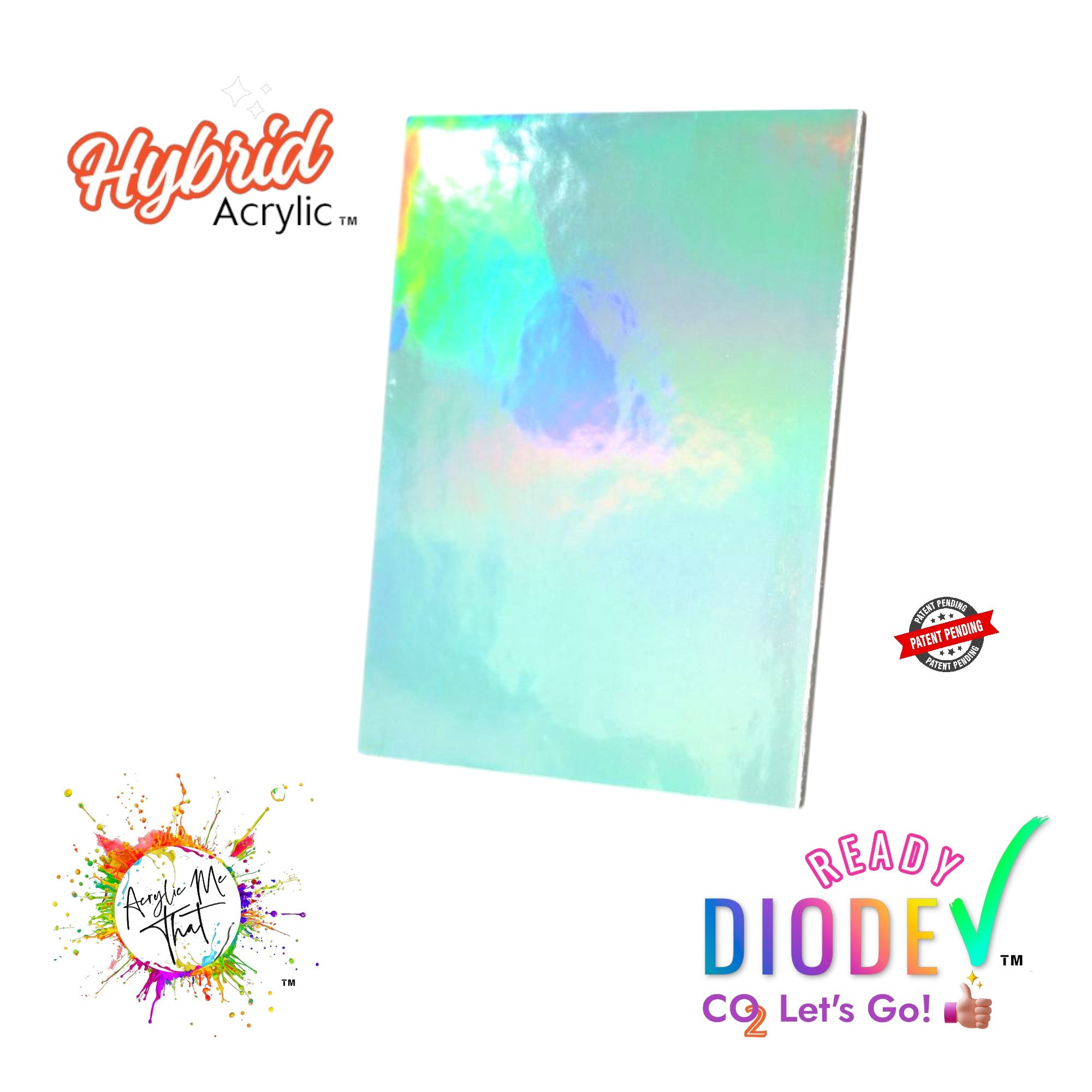 Green Iridescent Hybrid Acrylic | CO2 and Diode Laser Acrylic Sheets