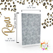 Grey acrylic sheet with a stylish leopard print for modern designs.