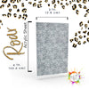 Grey acrylic sheet with a stylish leopard print for modern designs.