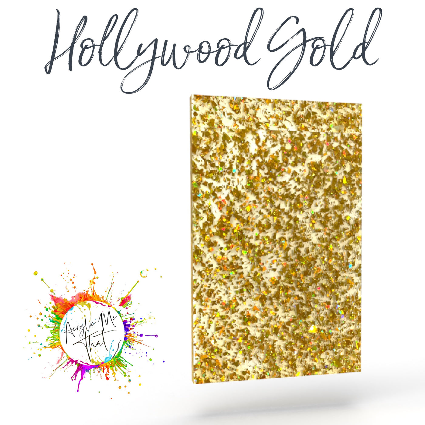 1/8 Gold Glitter Two-Sided Acrylic Sheet