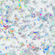 Decorative acrylic panels with iridescent platinum silver glitter, perfect for home decor and art projects.