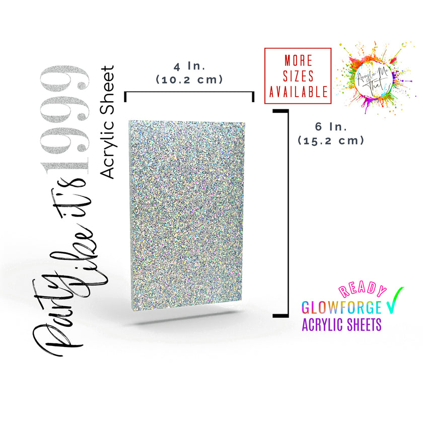 Holographic sparkling glitter acrylic sheet for wholesale, ideal for bulk purchases.