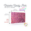 Wholesale plexiglass sheets with chunky pink glitter confetti for crafts.