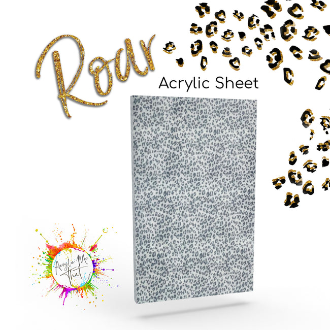 Translucent sheets with leopard print, perfect for laser cutting projects.