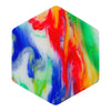 Colored plexiglass sheet with vibrant patterns, great for custom laser engraving projects.