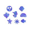 Marble effect blue plexiglass sheet with glitter, perfect for decorative and creative uses.