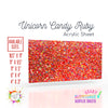 Unicorn Candy Ruby Glitter Cast Acrylic Sheet